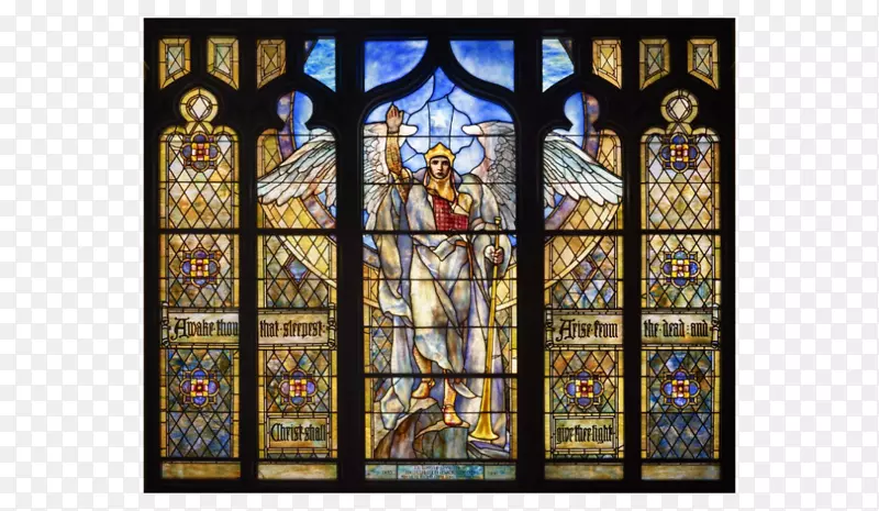 复活天使彩绘玻璃窗加布里埃尔迈克尔窗