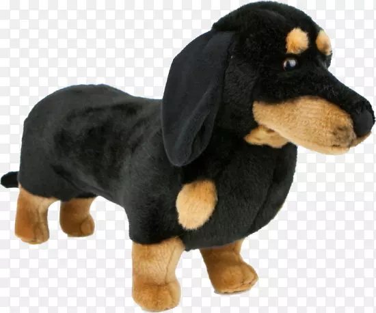 达克斯狗，黑色和棕褐色的库恩犬毛绒玩具&可爱的玩具，波切塔毛绒玩具-小狗
