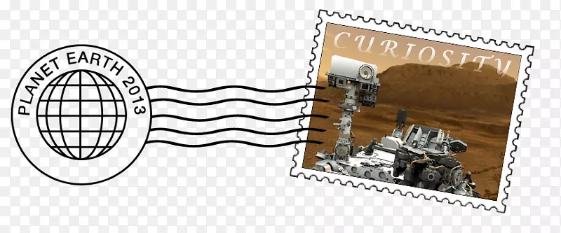 明信片、火星科学实验室、邮票、好奇心邮件