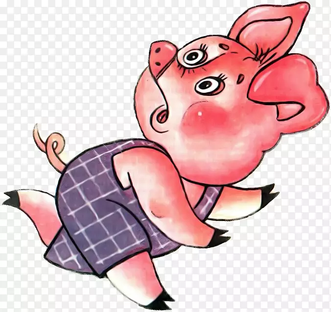 猪动物剪贴画-猪