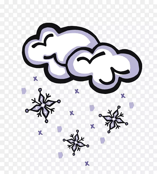 天气雪花气候剪辑艺术-天气