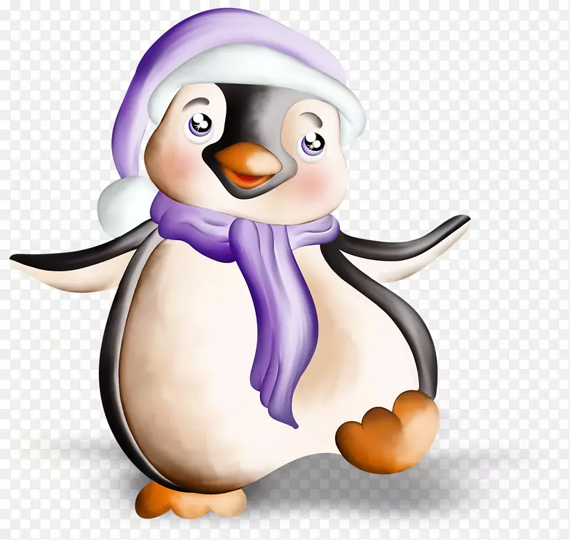 企鹅可爱有趣的动物剪贴画-企鹅