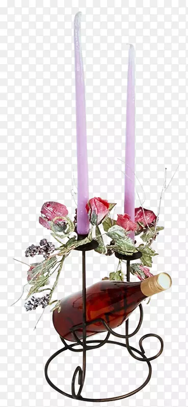 花卉设计，中央烛台，剪花，吊灯，蜡烛