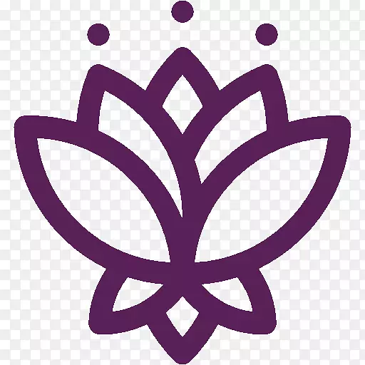 瑜伽符号莲花位置电脑图标.瑜伽
