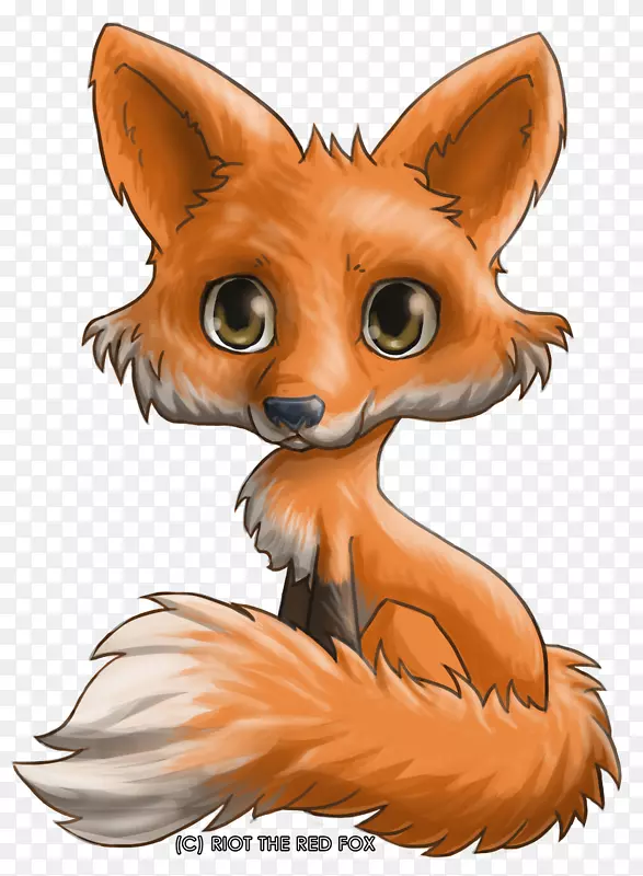 红狐尾鼻艺术狐狸