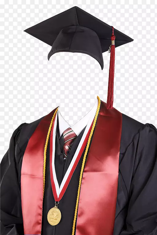 长袍，校服，学术帽，毕业典礼礼服-连衣裙