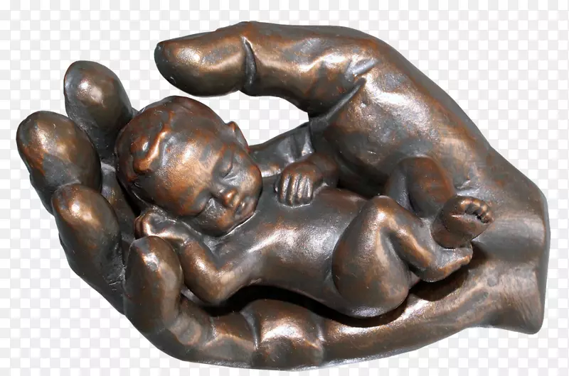 雕塑儿童保护父亲艺术-儿童