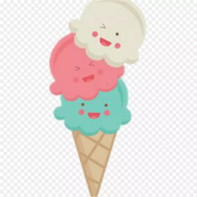 冰淇淋锥纸杯蛋糕夹艺术-冰淇淋
