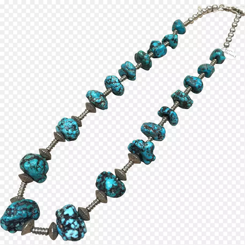 绿松石项链珠宝纯银魅力和吊坠-项链