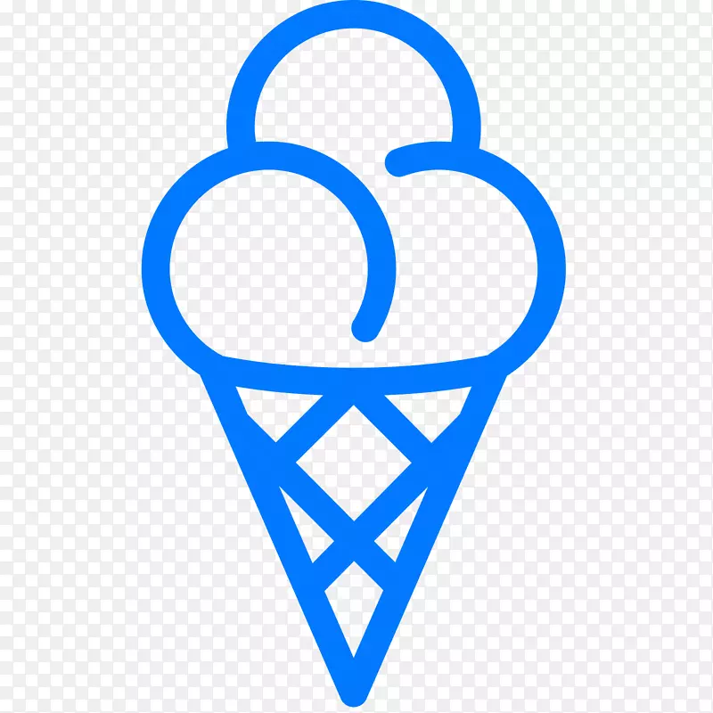 冰淇淋圆锥形华夫饼圣代冰淇淋