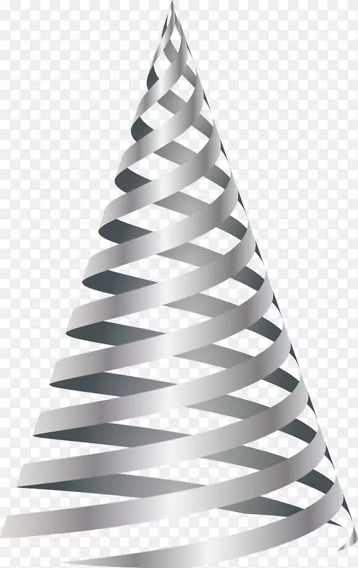 锥形螺旋剪贴画-圣诞树