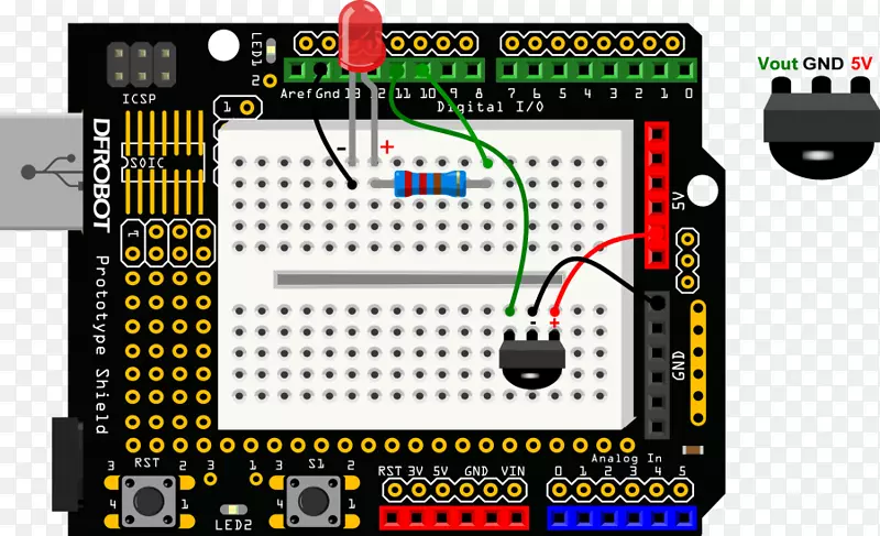 Arduino发光二极管rgb彩色模型布线红外线