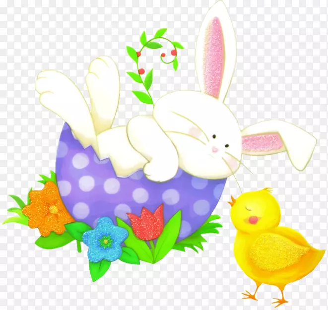 复活节兔子复活节彩蛋花设计-兔子