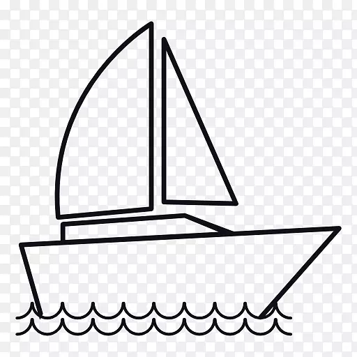 帆船符号计算机图标.船