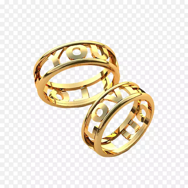 耳环结婚戒指金结婚戒指