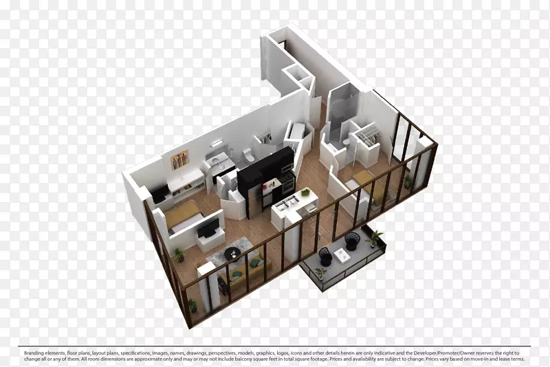 8+希望3D平面图房屋公寓-房屋