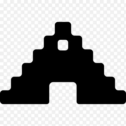 玛雅文明神庙中美金字塔电脑图标阿兹特克-庙宇