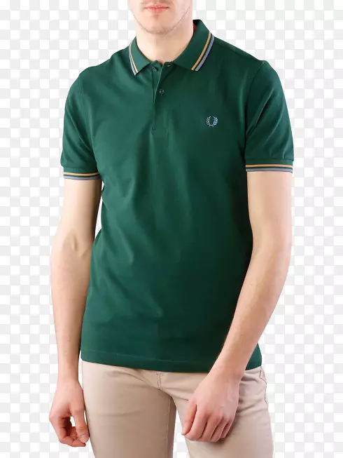 马球衫，t恤，网球牛仔裤，绿色马球衫