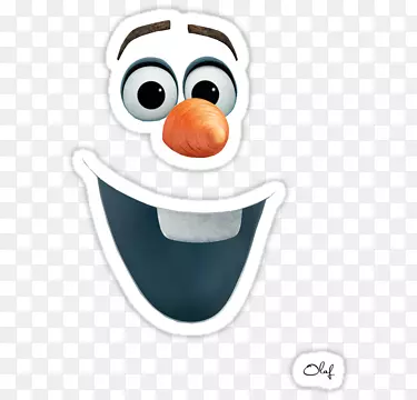 Olaf面雪人画模板-面