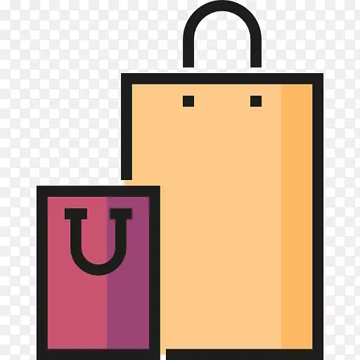 购物袋和手推车，可重复使用的购物袋，电脑图标-袋子