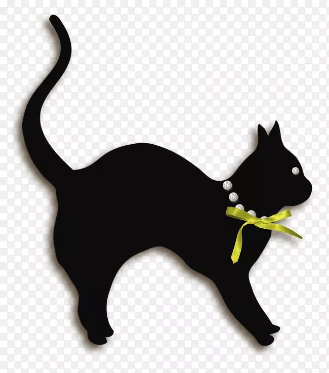 黑猫家养短毛猫须剪贴画