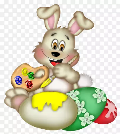 复活节兔子国内兔子复活节彩蛋剪贴画-复活节