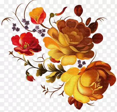 花卉设计画花