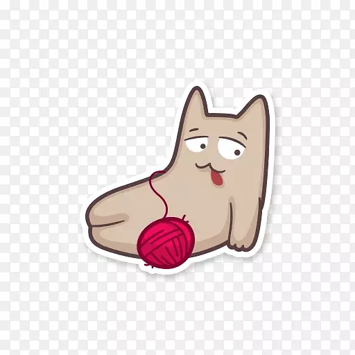 胡须狗贴卡通电报狗