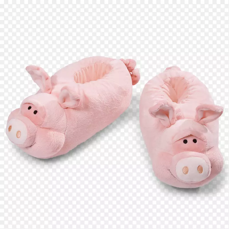 拖鞋，猪，羊，毛绒动物和可爱的玩具-猪
