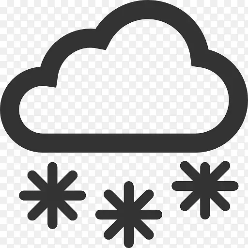 电脑图标雪云天气-雪