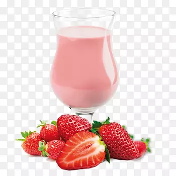 草莓汁奶昔饮料混合奶昔草莓