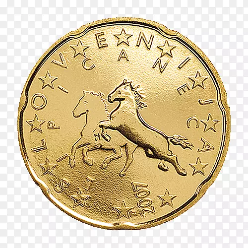 斯洛文尼亚欧元硬币利比萨20美分欧元硬币