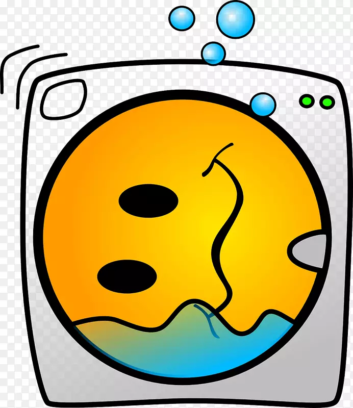 洗衣机洗衣笑脸剪贴画-笑脸