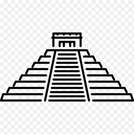 El Castillo，Chichen Itza中美洲金字塔玛雅文明计算机图标-金字塔