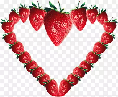 草莓心画剪贴画-草莓