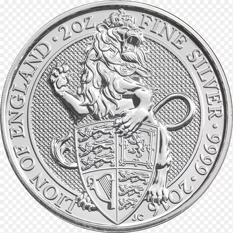 英国皇家铸币金币银币女王的野兽银币