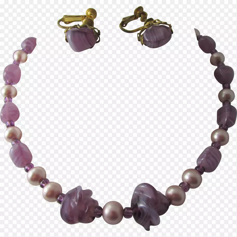 紫水晶紫色手镯项链珠-紫色