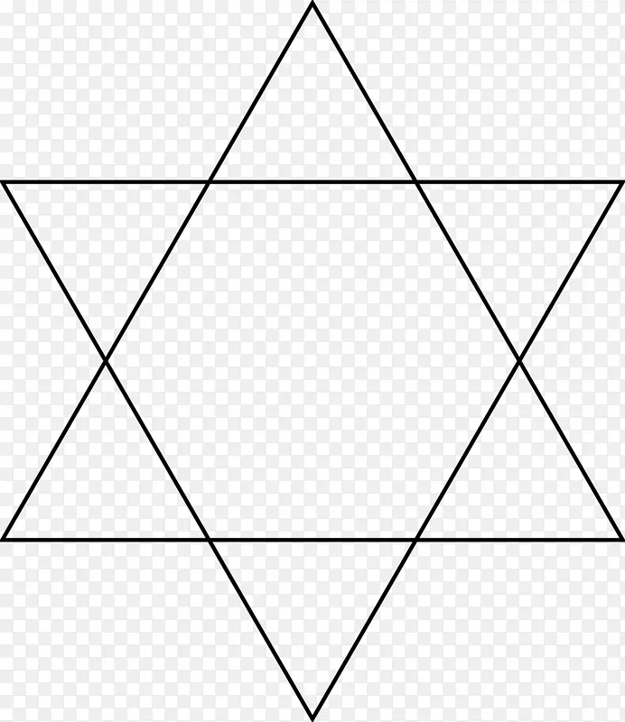 大卫神圣几何符号六角星-符号