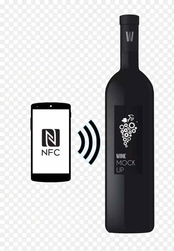 近场通信射频识别葡萄酒移动支付智能手机-葡萄酒