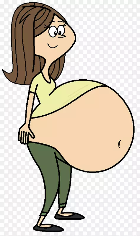 卡通怀孕妇女剪贴画-怀孕