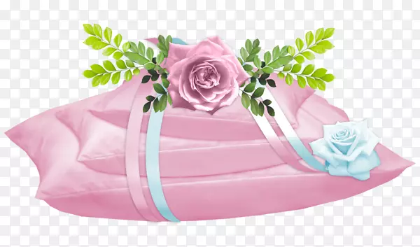 花园玫瑰枕头夹艺术-枕头