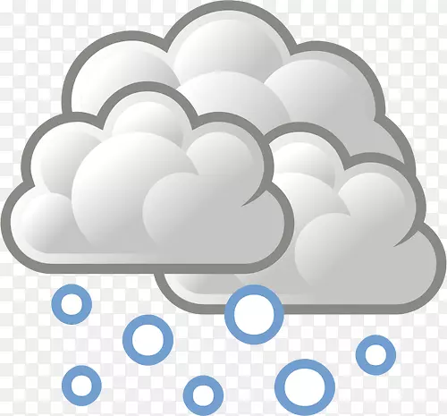 雨雪混合天气预报剪辑艺术-雪