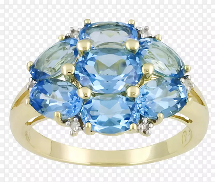蓝宝石订婚戒指结婚戒指蓝宝石