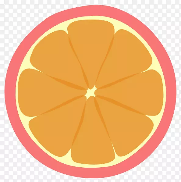 橘黄色切片剪贴画-橙色
