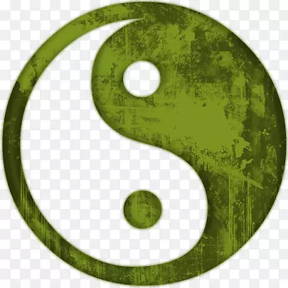 阴阳电脑图标绿色桌面壁纸符号