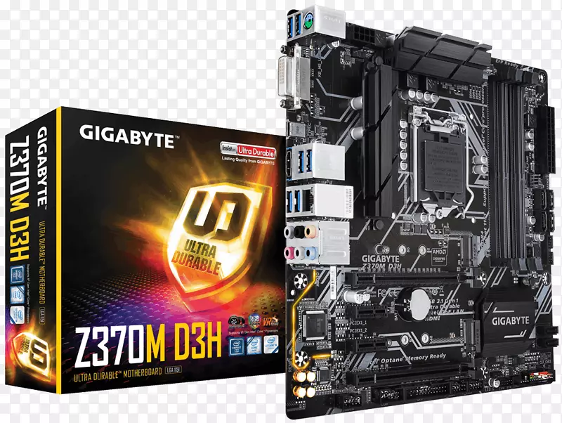 主板gigabyte z370md3hpc基座intel 1151v2形因子m lga 1151主板microatx-intel