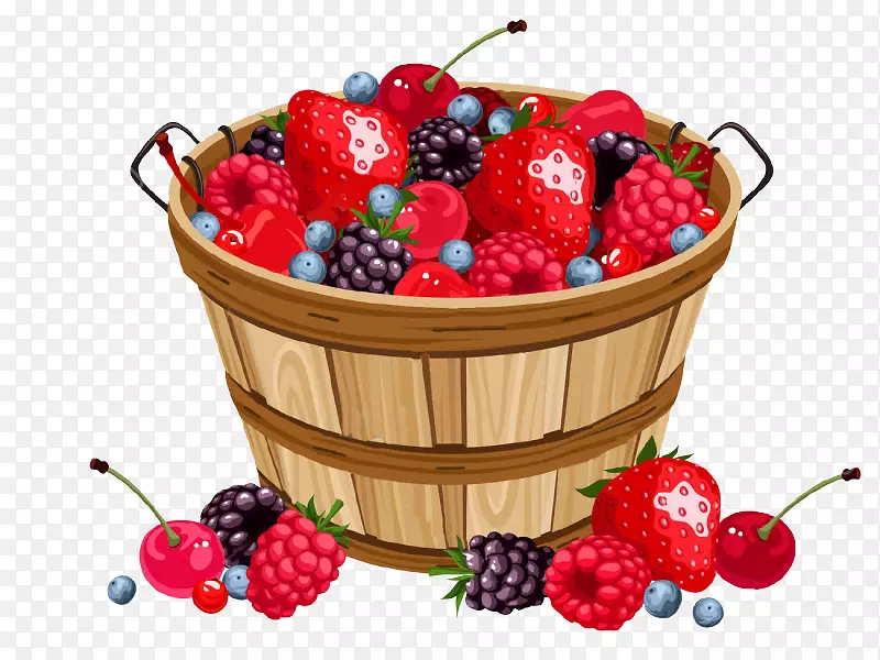 草莓覆盆子篮-草莓