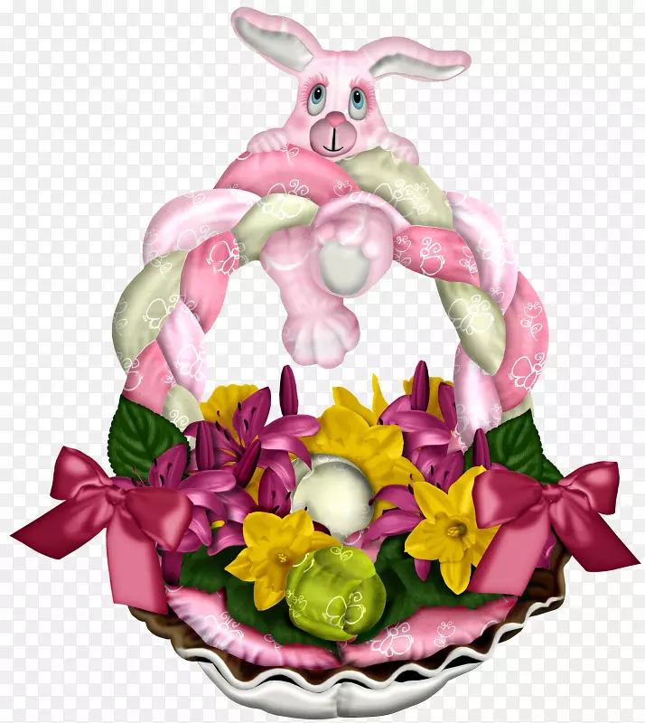 复活节兔子切花花卉设计食品-复活节