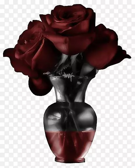 花园玫瑰花瓶摄影-花瓶