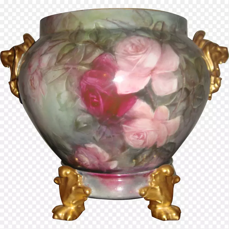 花瓶缸-手绘牡丹